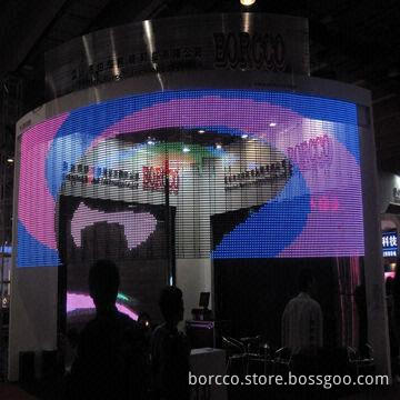 Full-color Outdoor Transparent Stage Rental LED Curtain Display Screen with 37.5mm Pixel Pitch